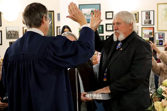 Garfield County Commissioner Perry Will takes the oath of office January 14, 2025