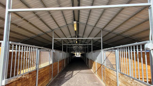 Animal stalls at the Garfield County Fairgrounds in Rifle.
