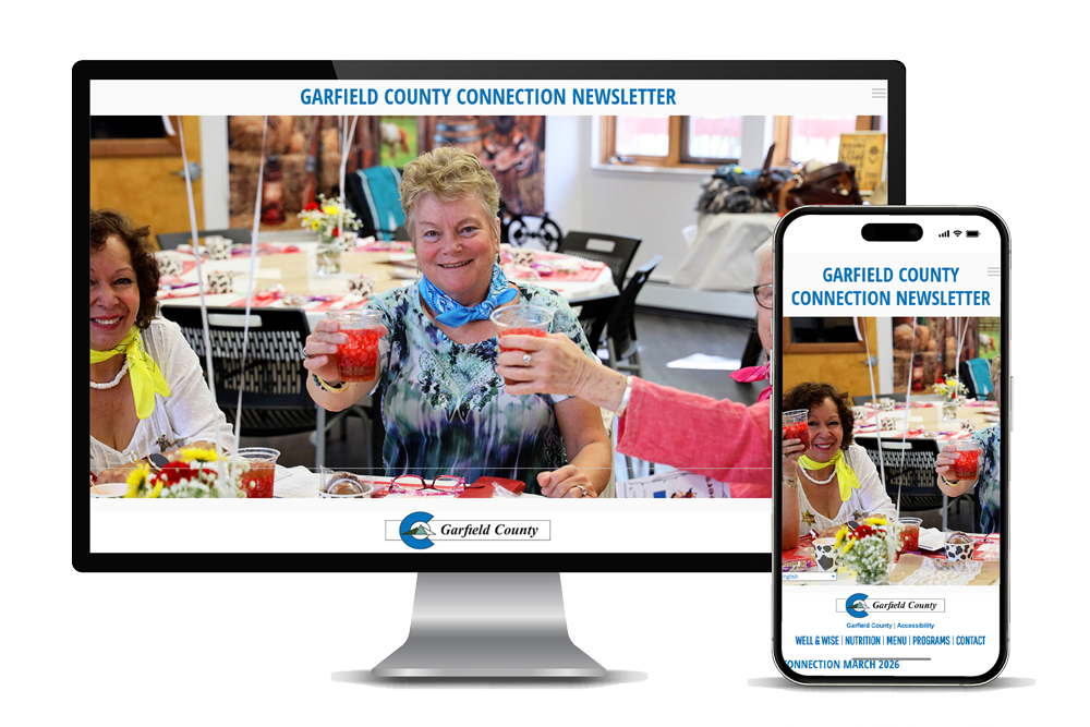 A computer and cell phone displaying the connect online newsletter