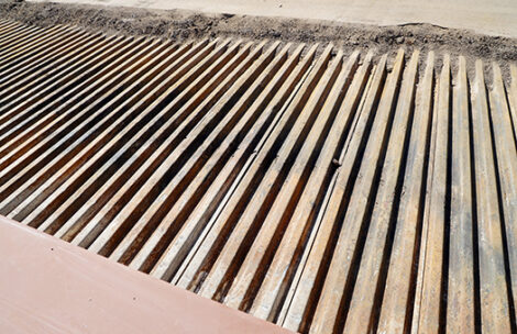 A section of corroded decking on the CR 108 bridge over the Crystal River near Carbondale, Colorado.