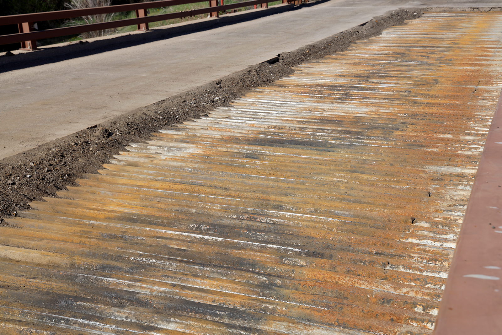 Corrosion on the decking of the bridge over the Crystal River on County Road 108 near Carbondale, Colorado.