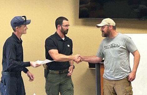 Cpl. Tetzlaff is honored for recent life-saving actions near Glenwood Springs.