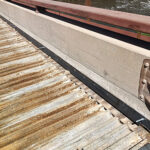 CR 108: Bridge deck being prepped for removal