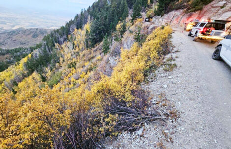 Garfield County Search and Rescue wproks to save two people from a vehicle crash near the top of JQS Road near Rifle.