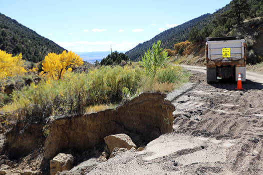 Harvey gap road damage