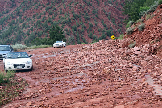 convertibles navigating mudslide