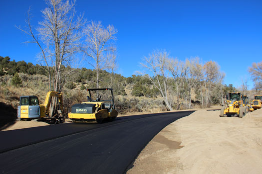 road work on harvey gap road