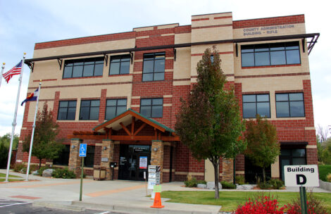 A ballot drop box at the Garfield County Administration Building B in Rifle.