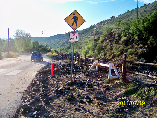 County Road 100 debris has been cleared following the storm Monday evening.