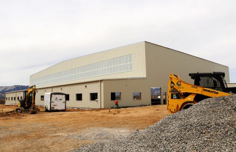 Hangar construction at the Rifle Garfield County Airport.