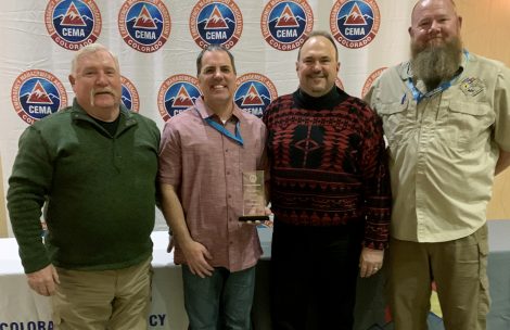 Garfield County Sheriff's Office's Sergeant Levy Burris, Emergency Manager Chris Bornholdt, Sheriff Lou Vallario, and Sergeant Chad Whiting.