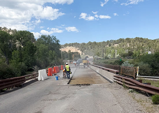 CR 108 Thompson Creek bridge work