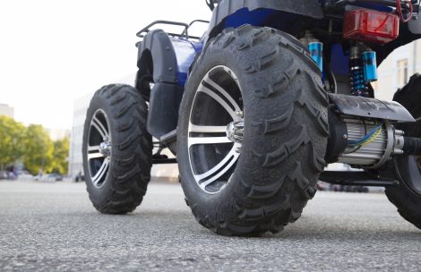 An ATV on the street.