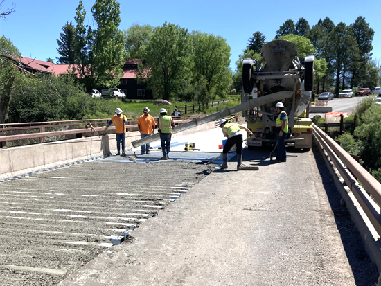 Crews continue repair work on the County Road 108 (Thompson Creek Road) bridge near Carbondale.
