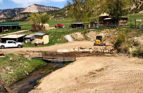 Wildfire mitigation work at a rural home.