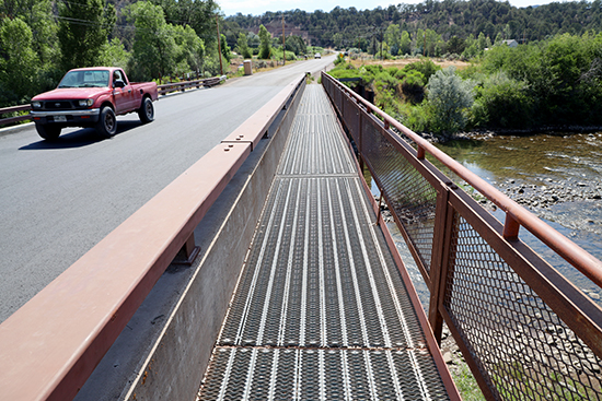 Construction on the County Road 108 Thompson Creek Road bridge near Carbondale.