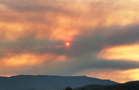 Wildfire smoke from the Lee Fire is seen from Spring Valley near Glenwood Springs.