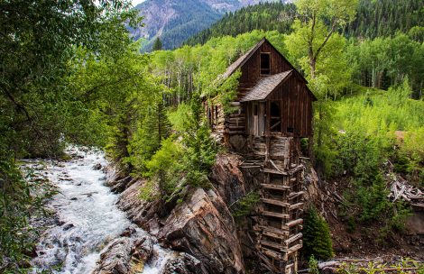 The Crystal Mill near the ghost town of Crystal, Colorado.