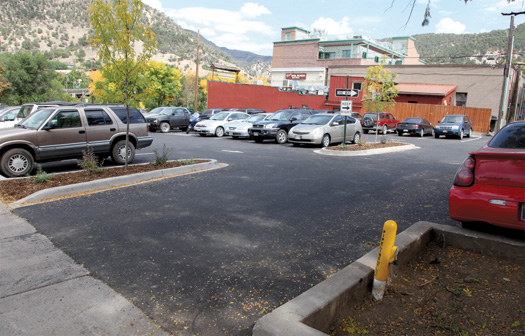 7th and Colorado parking lot entrance