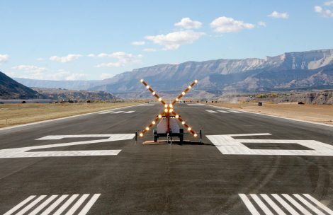The runway at the Rifle Garfield County Airport.
