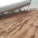 Ruedi Reservoir boat ramp dock out of the water