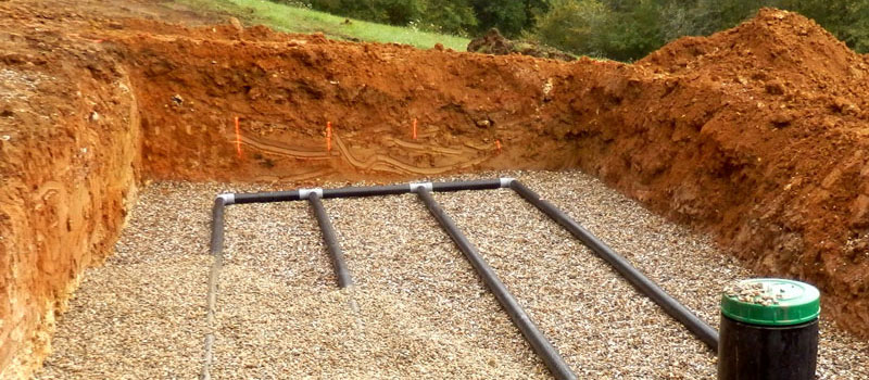 septic leach field installation