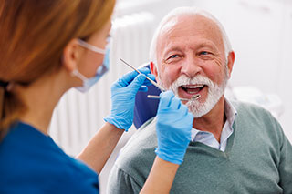 smiling for a dentist