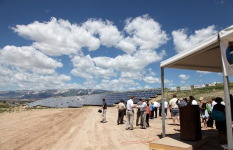 Solar array at the Rifle Garfield County Airport.