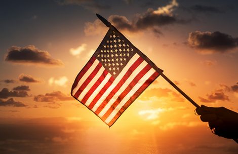 American flag for Memorial Day, 4th of July or Labor Day.